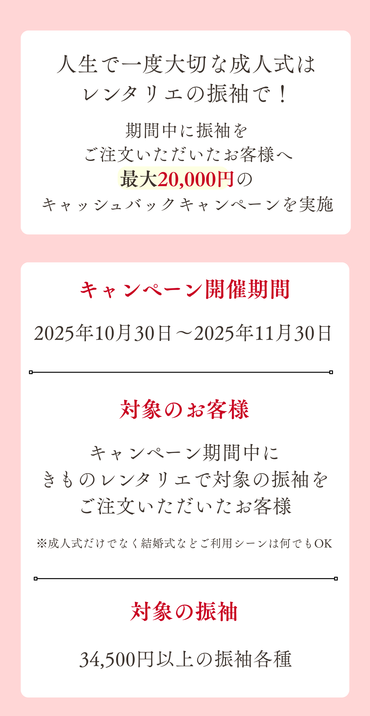 開催期間や対象者