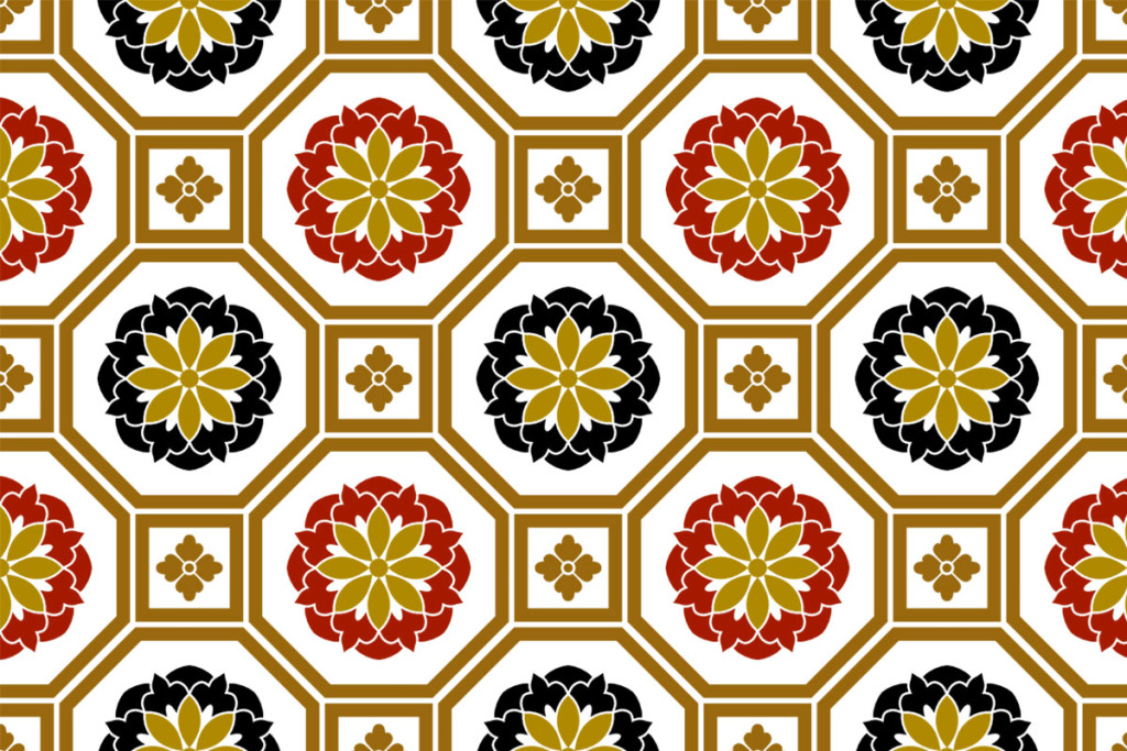 正倉院模様　の、絵羽小紋 きものの文様【正倉院（しょうそういん）文様】歴史と格式ある