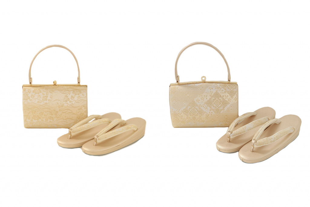 【オプション小物レンタル】フォーマル用 草履バッグ 帯地 ゴールド フリーサイズ(22-24.5cm ) OZ002 ※送料¥2,000※