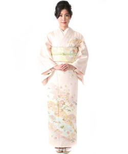 訪問着｜桜色に宝尽くし吉祥文様｜H0182｜M