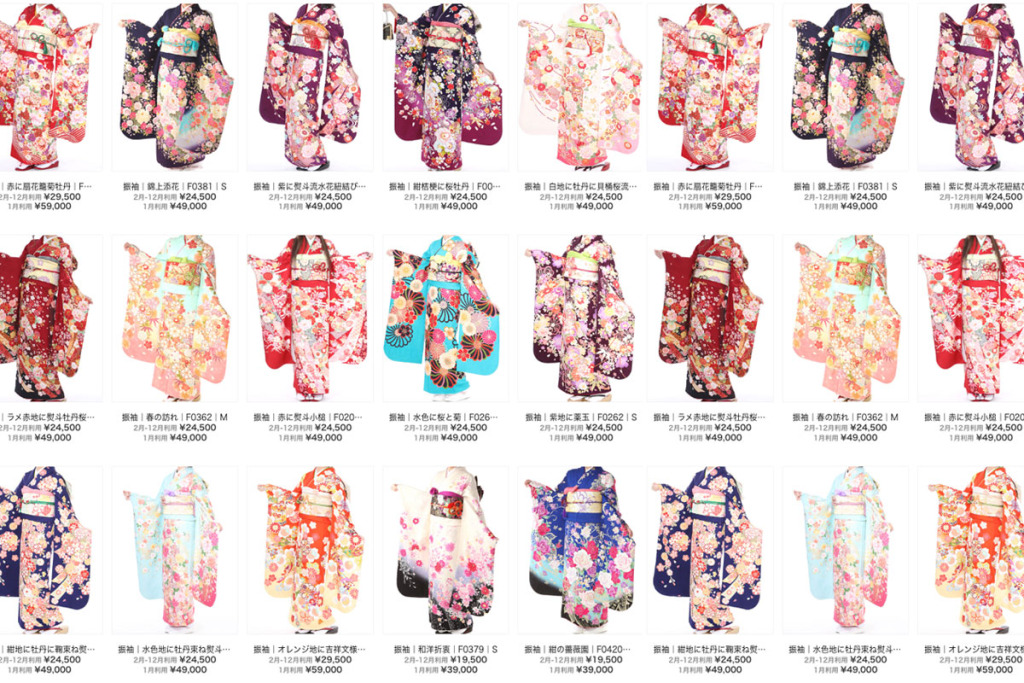 小さいサイズの成人式の振袖レンタル