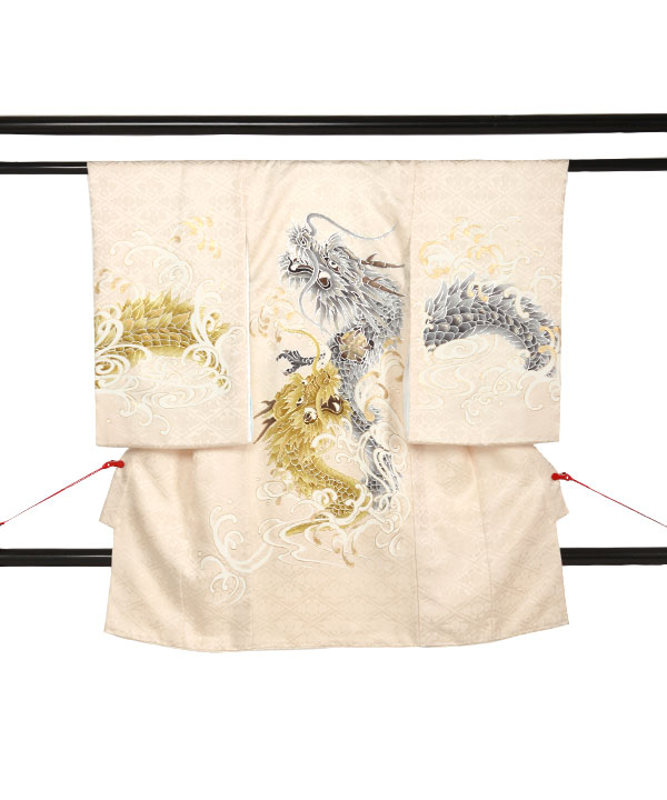 お宮参り産着｜クリーム色に昇り龍 ｜U0222 男の子