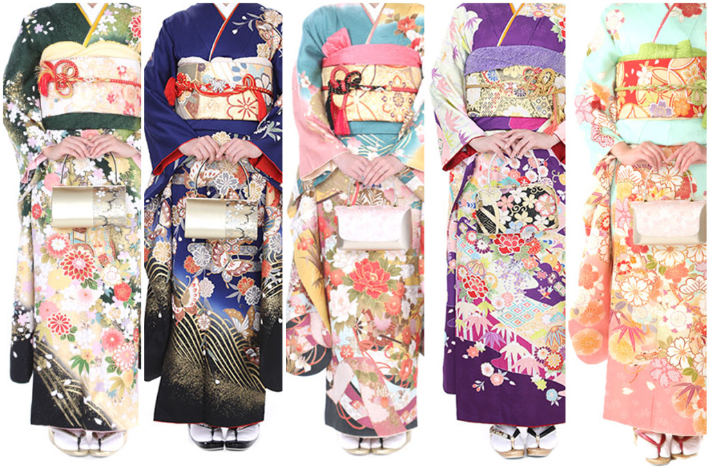 結婚式の振袖を着た女性