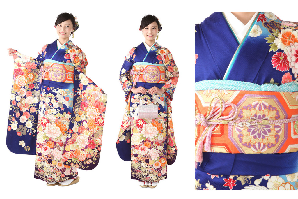 振袖｜青地に吉祥｜F0415｜L