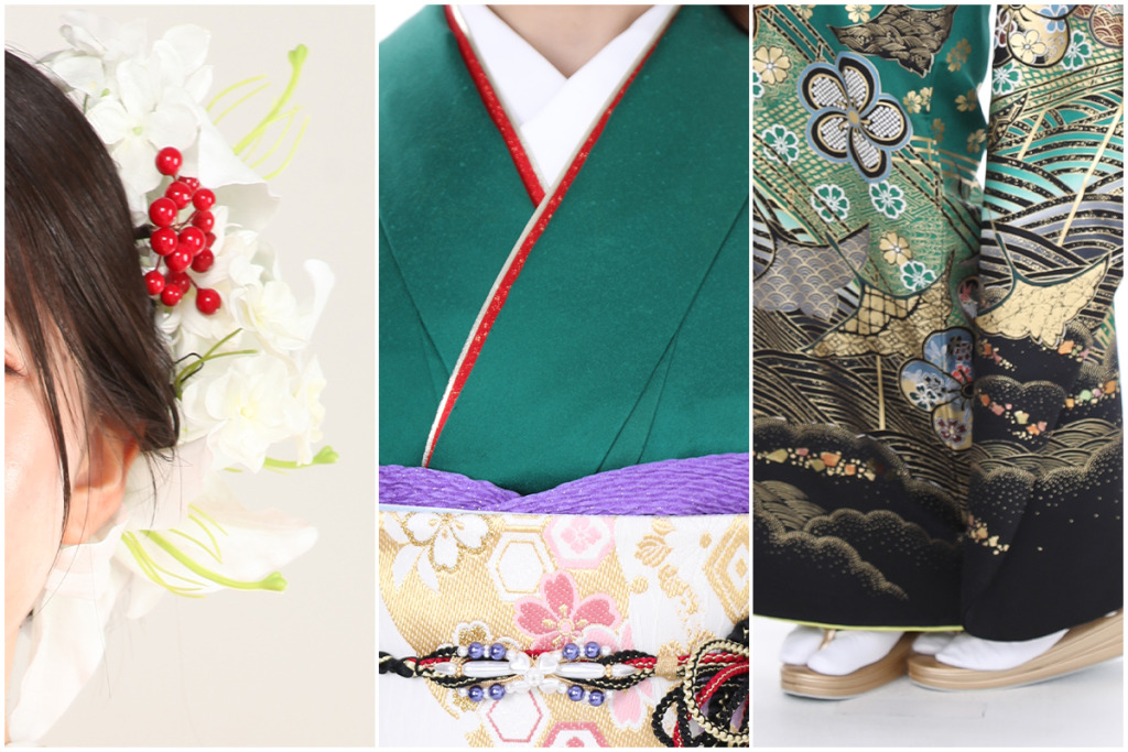 結婚式の振袖をゲストが着用する時注意することは髪飾りと白い半襟と白足袋