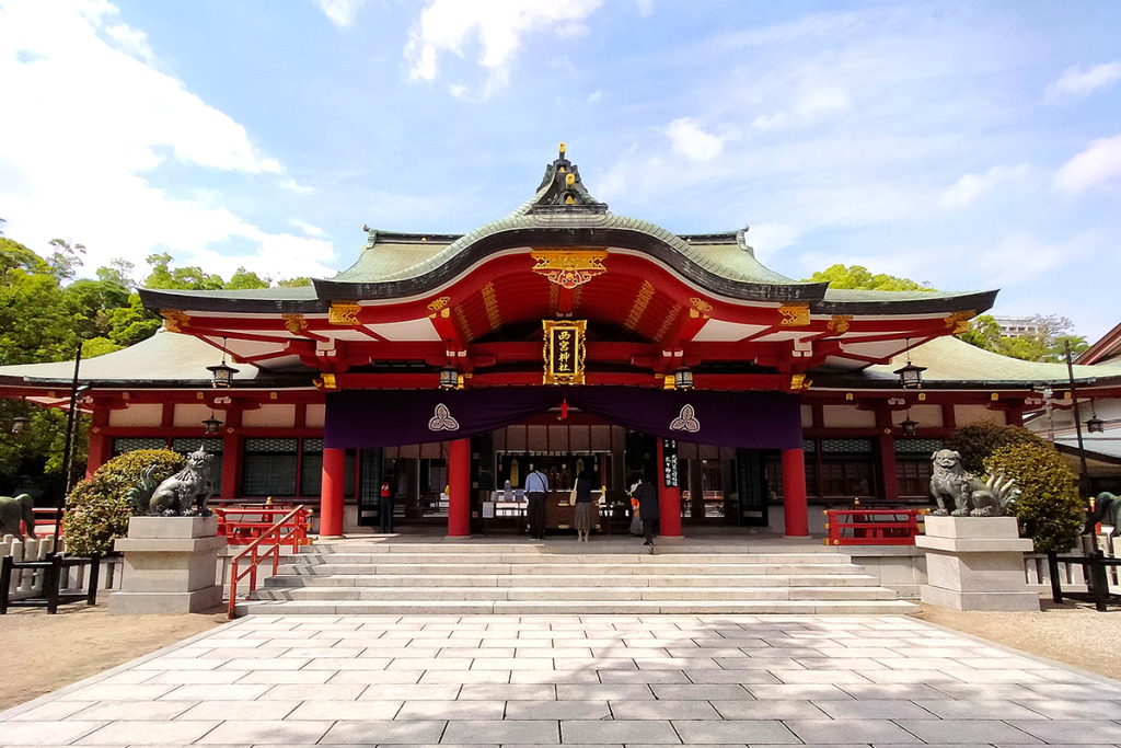 夏のお宮参りの神社