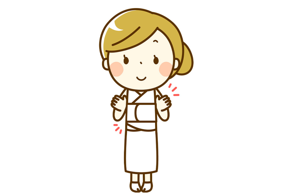 くびれに補正をした女性