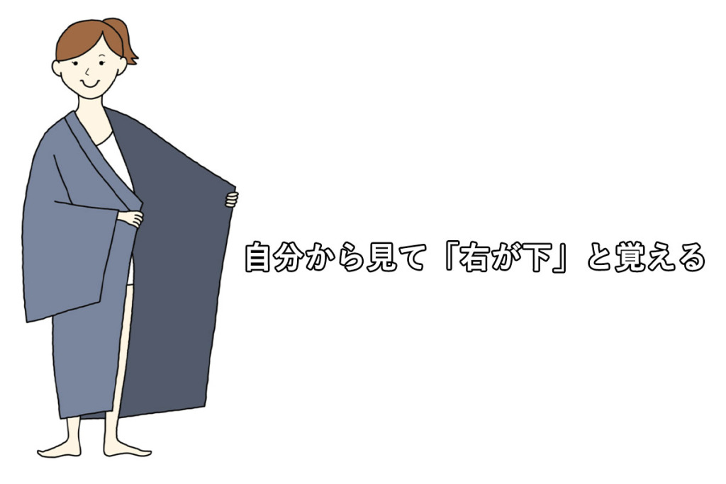 浴衣の着付けをする女性