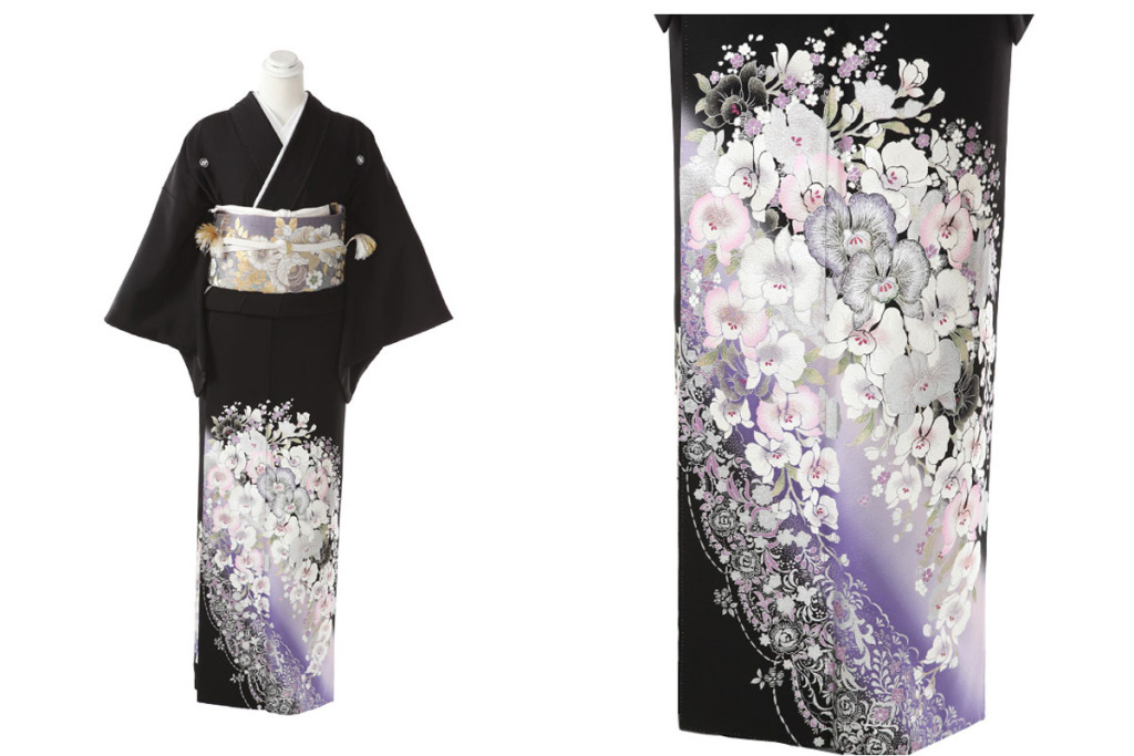 黒留袖｜関芳 胡蝶蘭｜T0050｜M