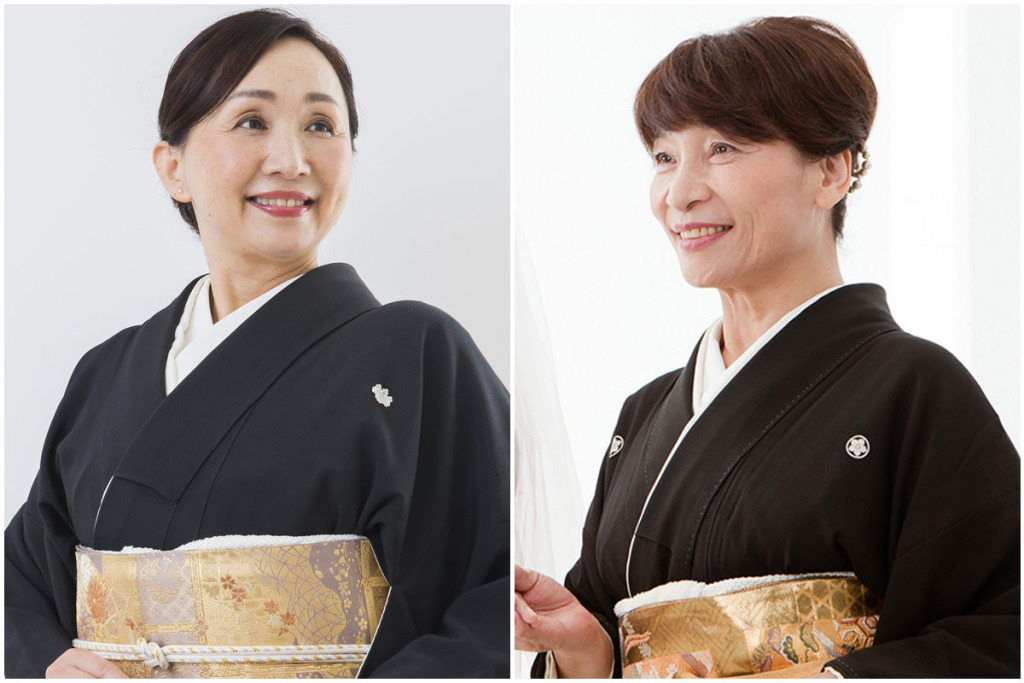 黒留袖を着た女性
