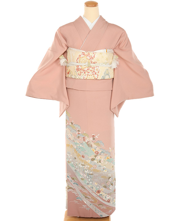 色留袖｜くすみピンクに熨斗｜I0166｜LL
