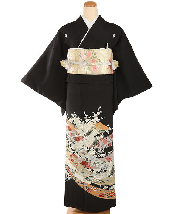 黒留袖｜熨斗に鶴｜T0179｜M
