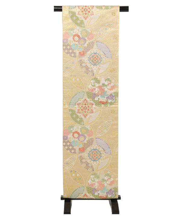 【小物レンタル】袋帯 七宝柄 金 OO015 ※送料¥2,000※