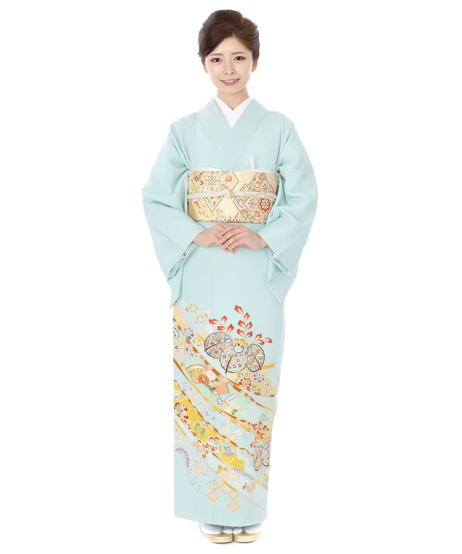 色留袖｜水色に宝尽くし｜I0100｜L
