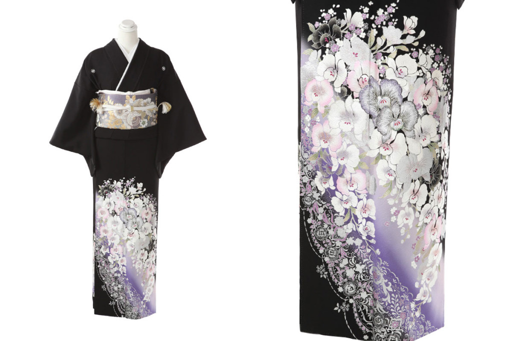 黒留袖｜関芳 胡蝶蘭｜T0050｜M