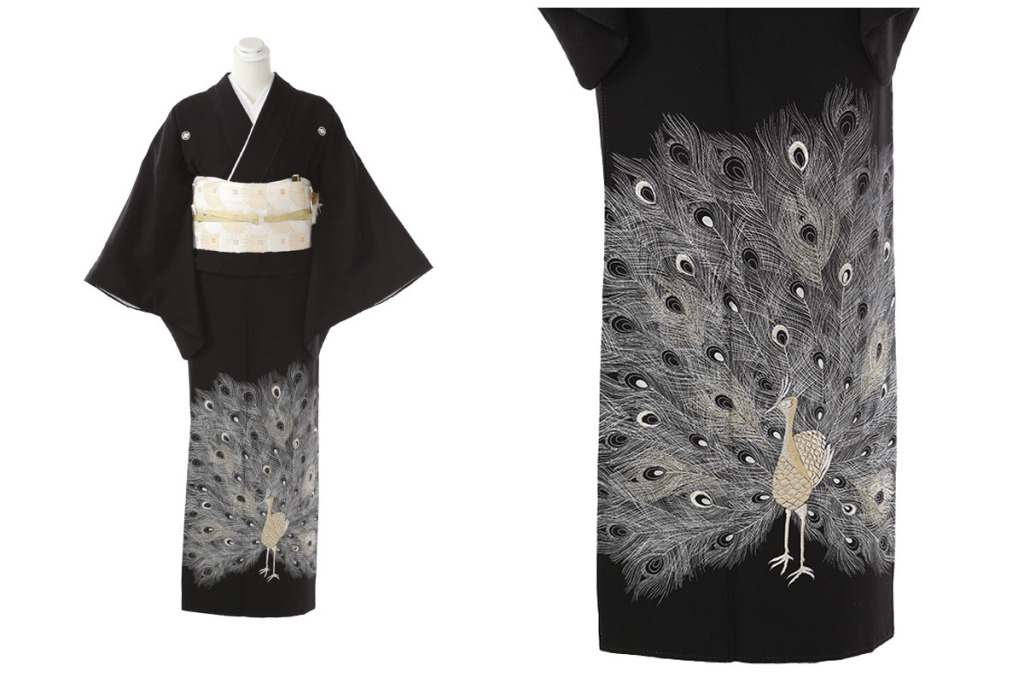 黒留袖｜銀孔雀｜T0097｜L