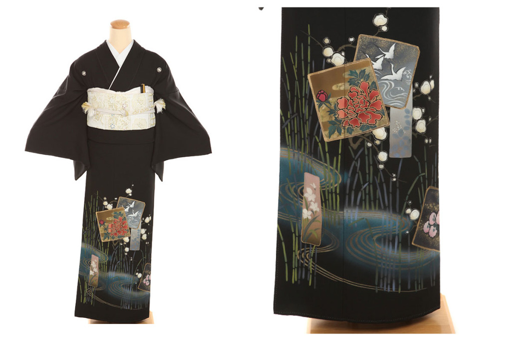 黒留袖｜琳派 色紙｜T0150｜LL