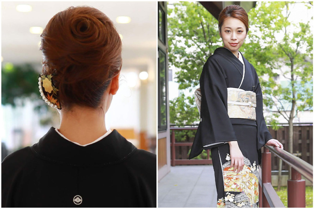 黒留袖の髪型