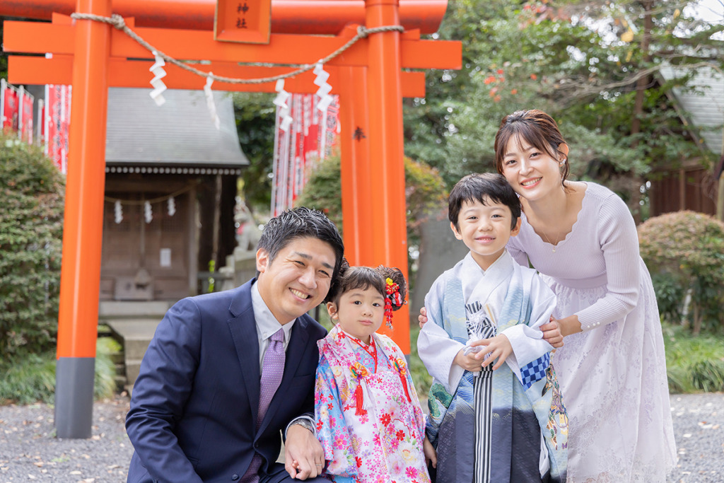 七五三の記念撮影