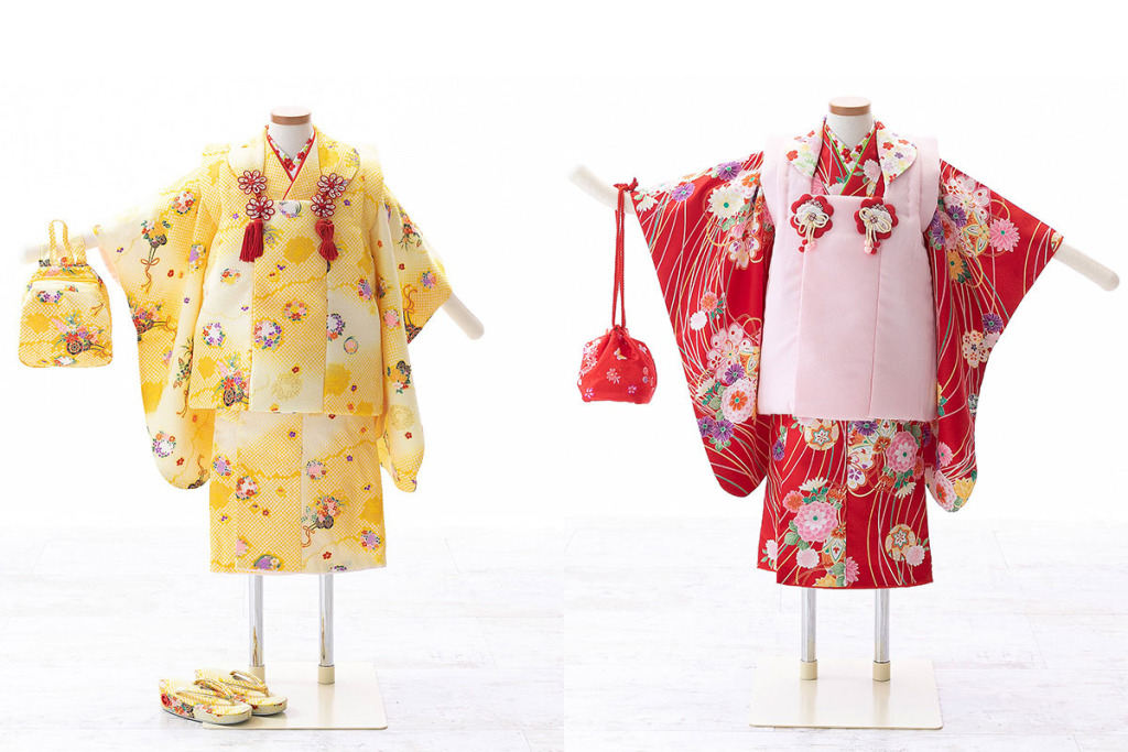 七五三(三歳)｜赤着物×ピンク被布｜W-G-3-51七五三(三歳)｜黄色着物×黄色被布｜W-G-3-50