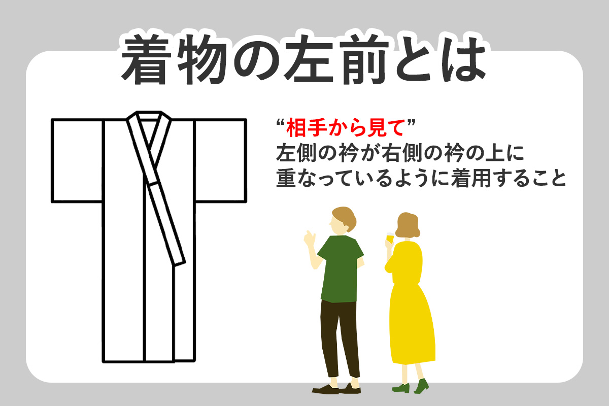 着物 着付け 左前
