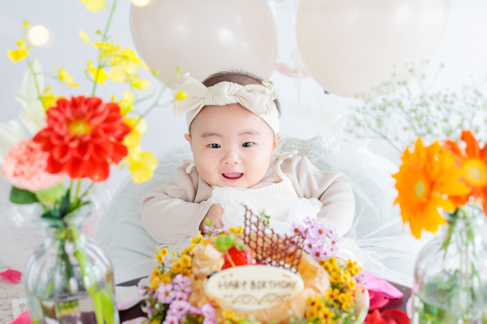 生後六ヶ月の写真撮影