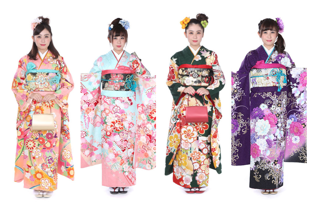 パーソナルカラー別の振袖の色を着た女性
