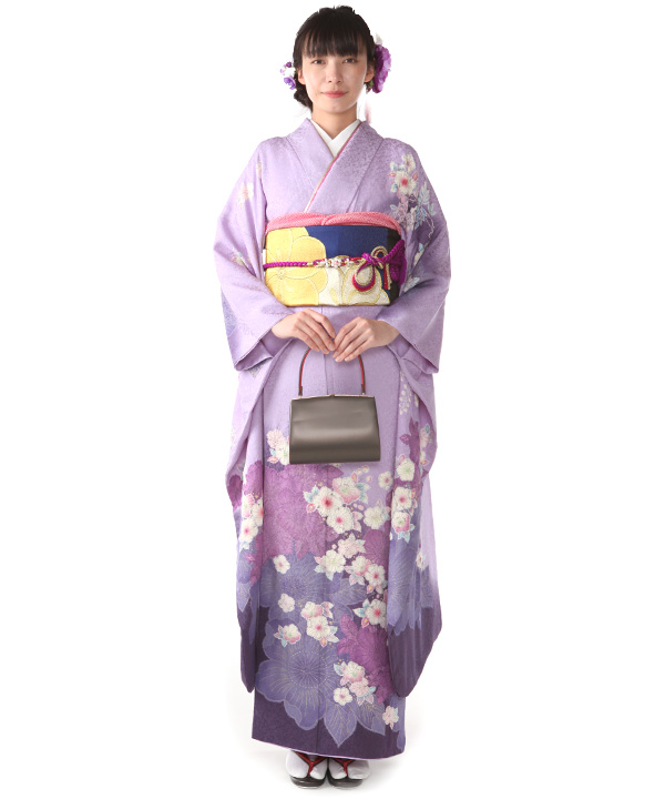 振袖|淡い紫に辻が花|F0354|LL