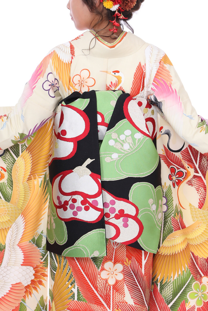 【SALE20％OFF】振袖｜JAPAN STYLE 大王松と鶴｜F0324 L