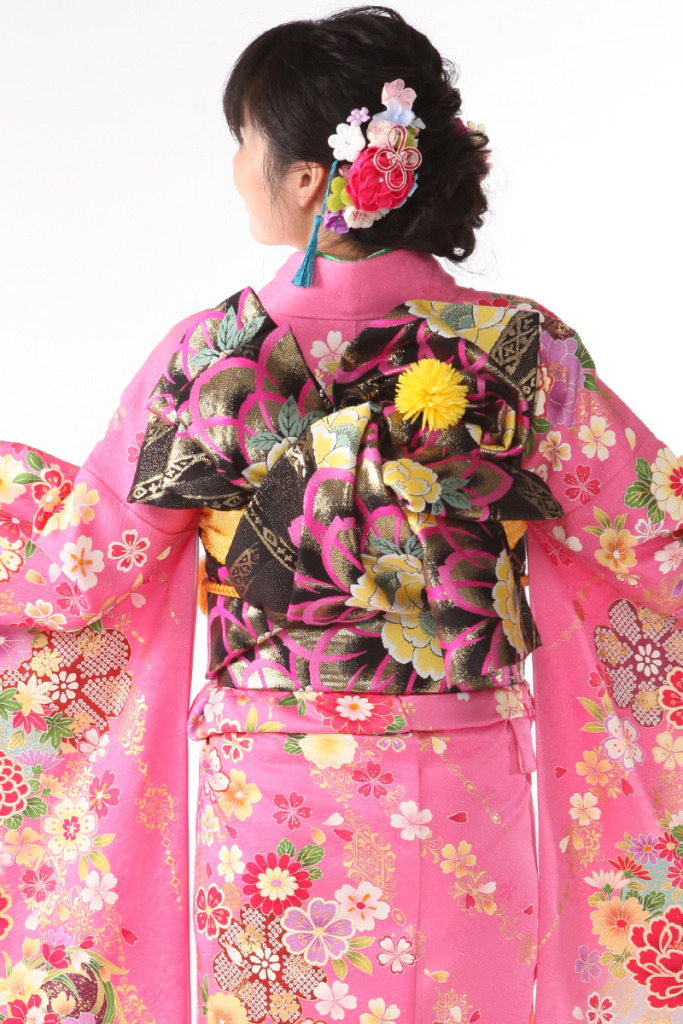振袖｜ピンクの花畑｜F0370｜S