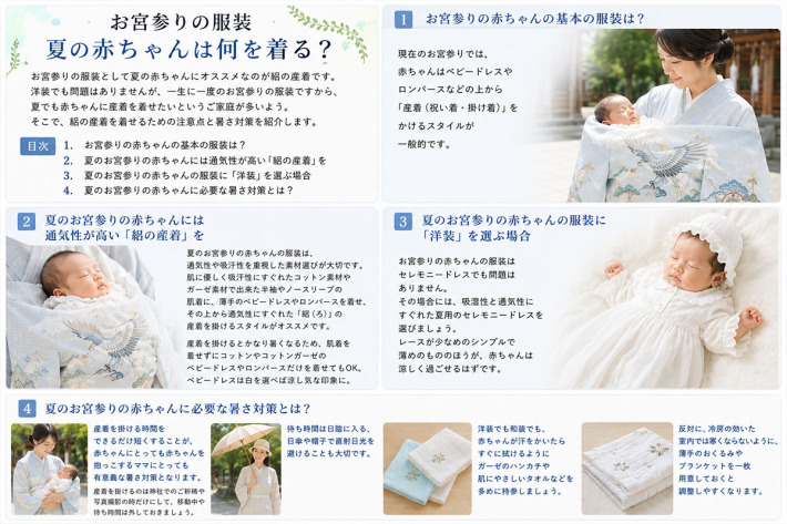 お宮参り服装夏赤ちゃん