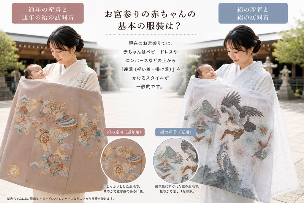お宮参りの服装 夏の赤ちゃんは何を着る？ | きものレンタリエのきもの