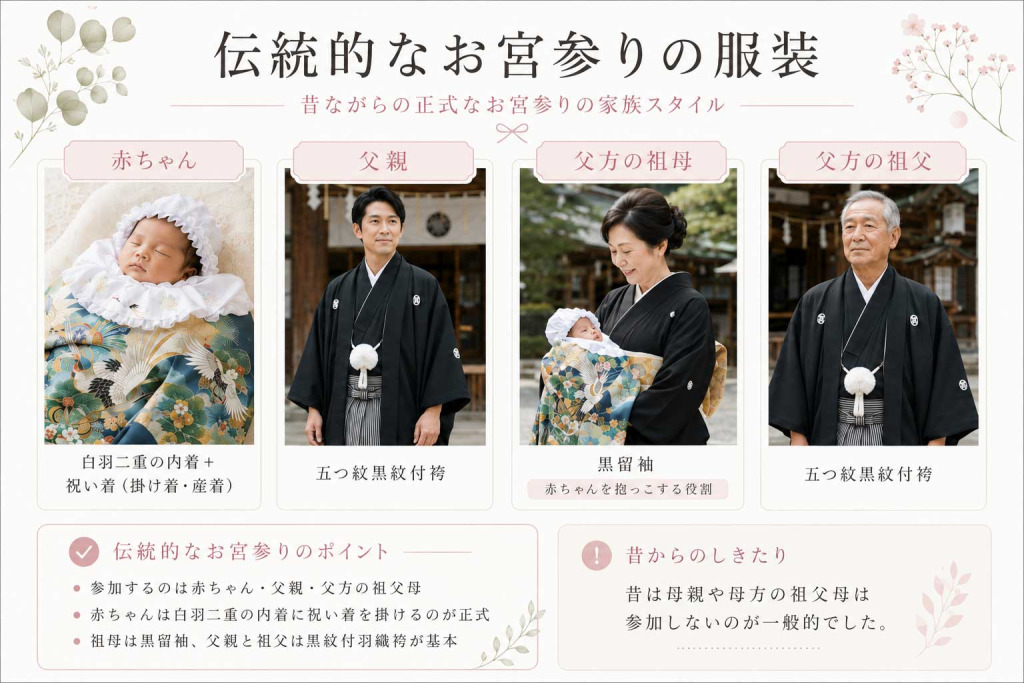 伝統的なお宮参りの服装