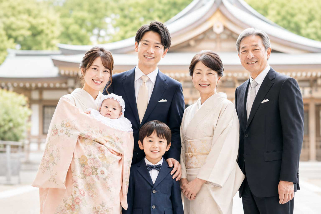 一般的な赤ちゃん・ママ・パパ・祖父母・上の子のお宮参りの服装