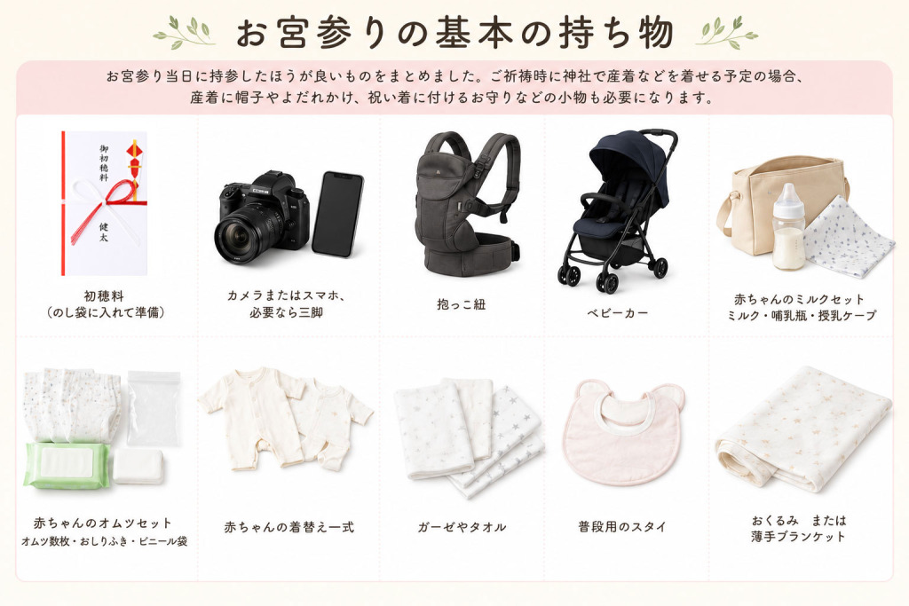 お宮参りの基本の持ち物