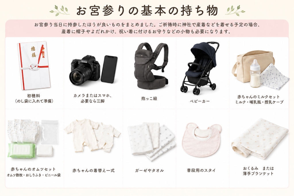 お宮参りの基本の持ち物