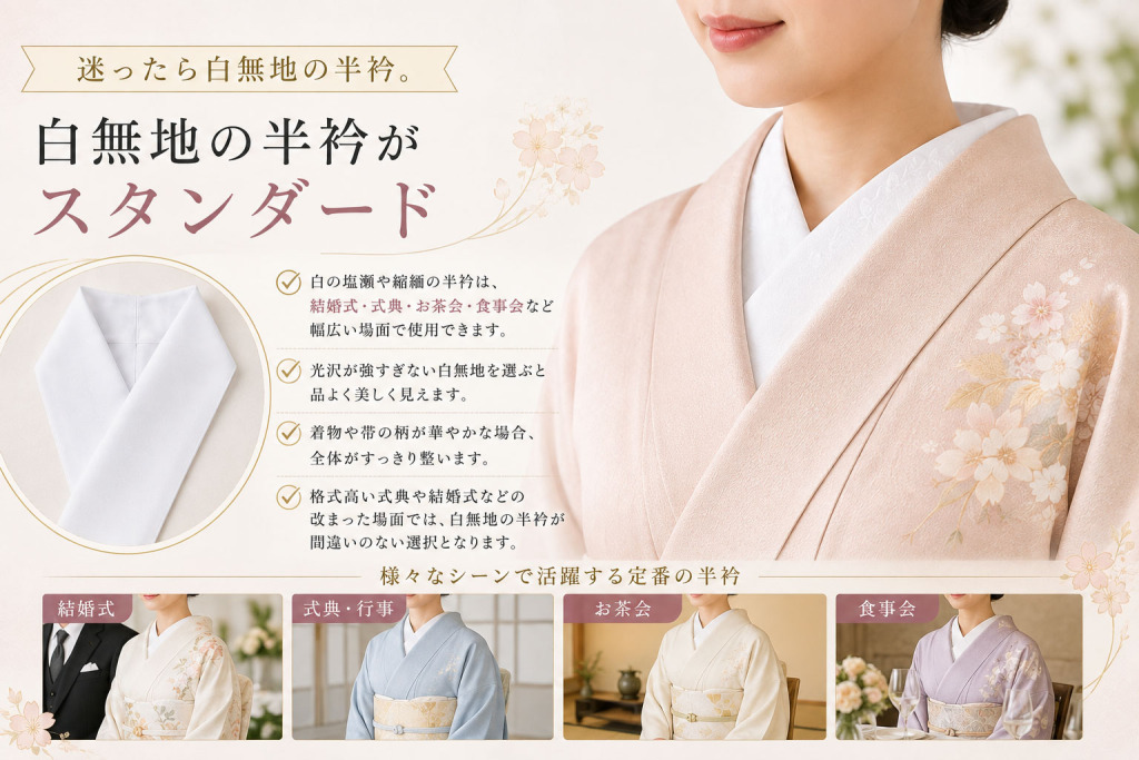 訪問着の半衿は迷ったら白がおすすめ
