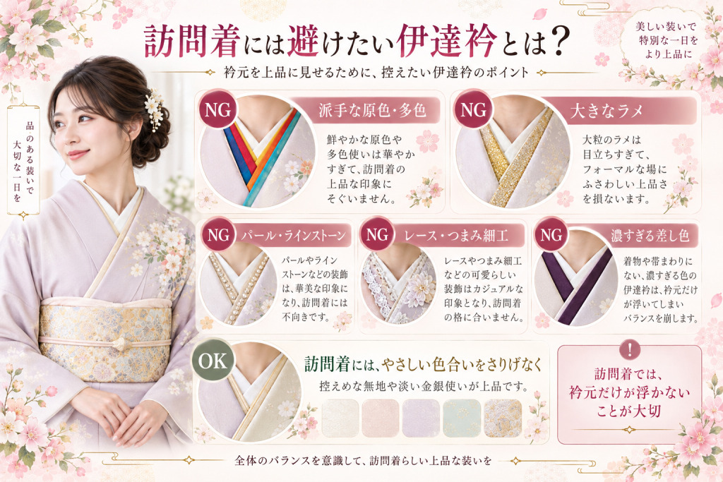 訪問着に避けたい伊達衿