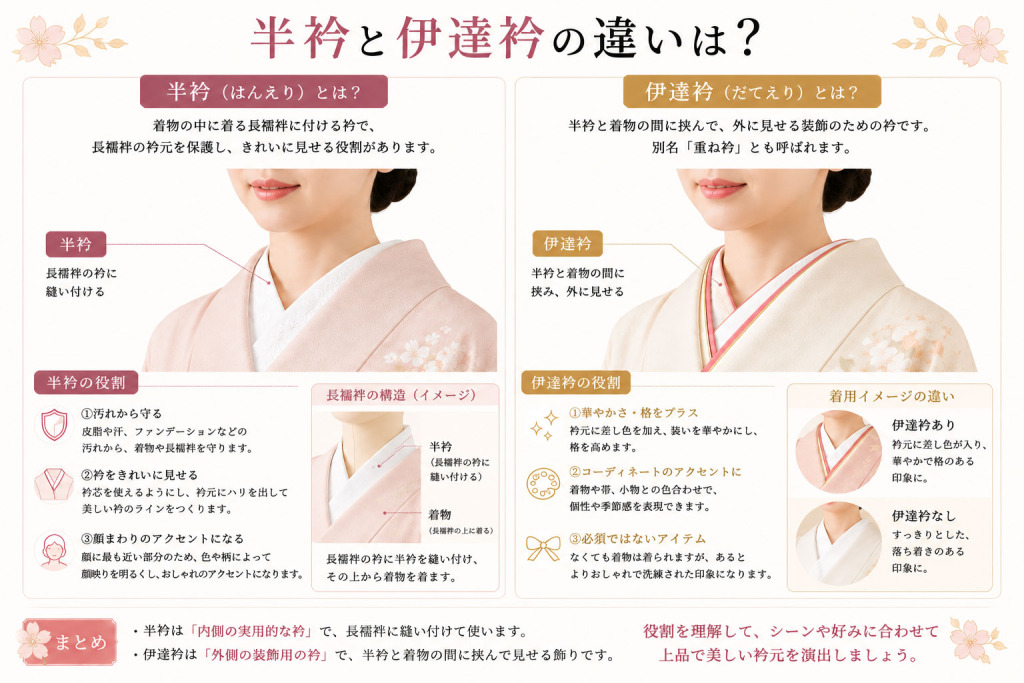 半衿と伊達衿の違い