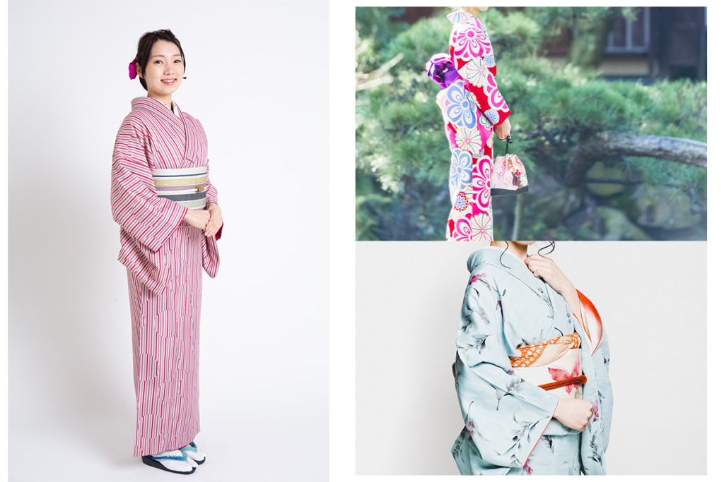 小紋を着た女性