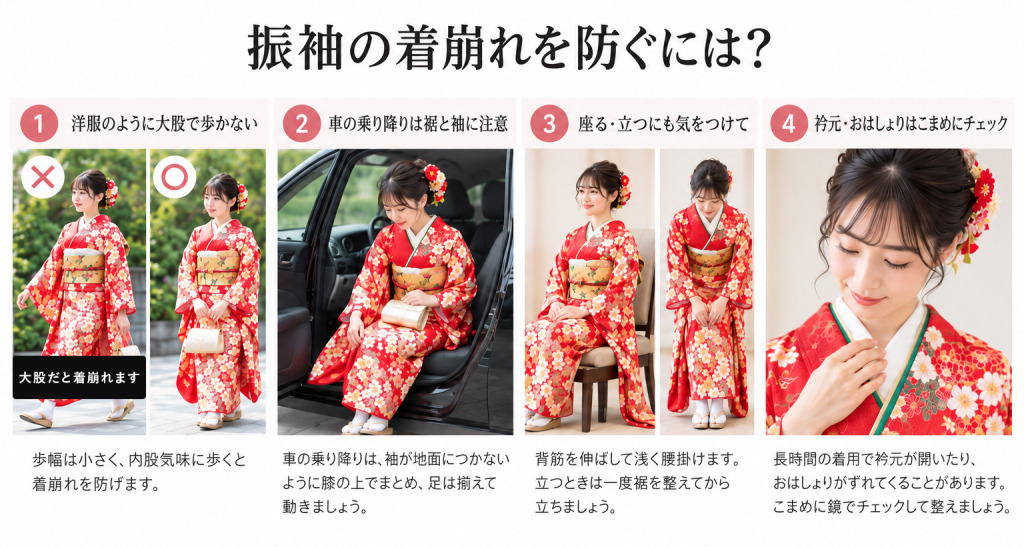 振袖の着崩れを防ぐには