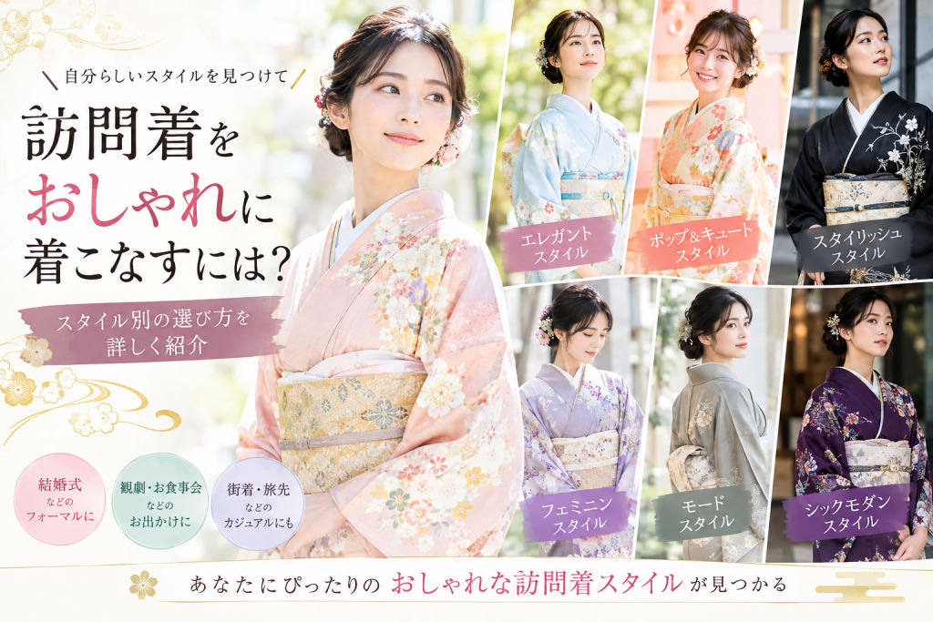訪問着のおしゃれな着こなし