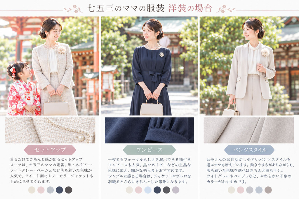 七五三のママの服装 洋装の場合