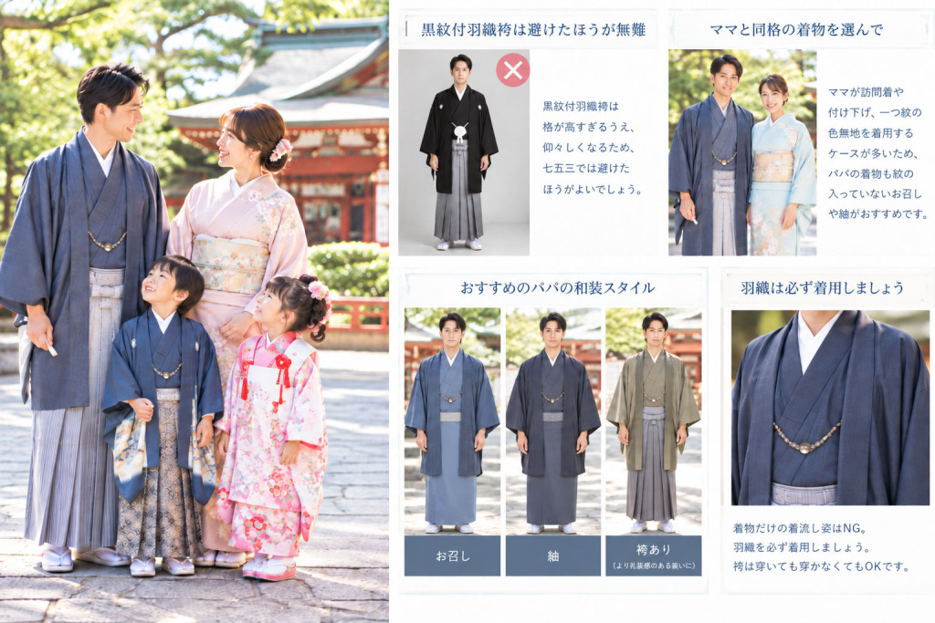 七五三のパパの服装 和装の場合