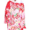 お宮参り産着レンタル 女の子｜赤地に牡丹と桜｜U0037｜宅配着物レンタル・一式フルセ