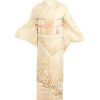 訪問着レンタル|桂由美 クリームに木の山|H0376|L|宅配着物レンタル|きものレン