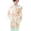 お宮参り産着レンタル 女の子｜白地に水色 鞠や桜 金彩金駒刺繍｜U0162｜宅配着物レン