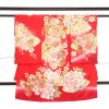 お宮参り産着レンタル 女の子｜赤地に大輪の牡丹に菊 金駒刺繍｜U0180｜宅配着物レン