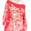 お宮参り産着レンタル 女の子｜赤地に鼓と松竹梅｜U0125｜宅配着物レンタル・一式フル