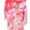 お宮参り産着レンタル 女の子｜赤地に鞠と桜に熨斗目｜U0045｜宅配着物レンタル・一式